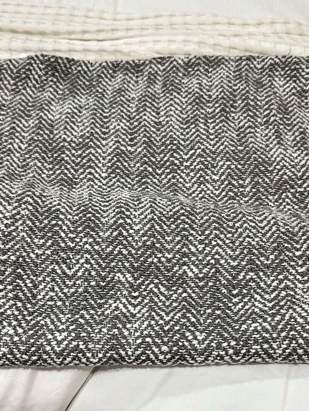 Pottery Barn Geometric throw pillow Gray & White